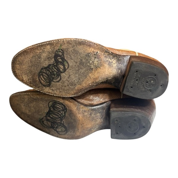 Dan Post Lizard Boots Brown and Beige Size 10.5 D Exotic Western Boots - Picture 5 of 13